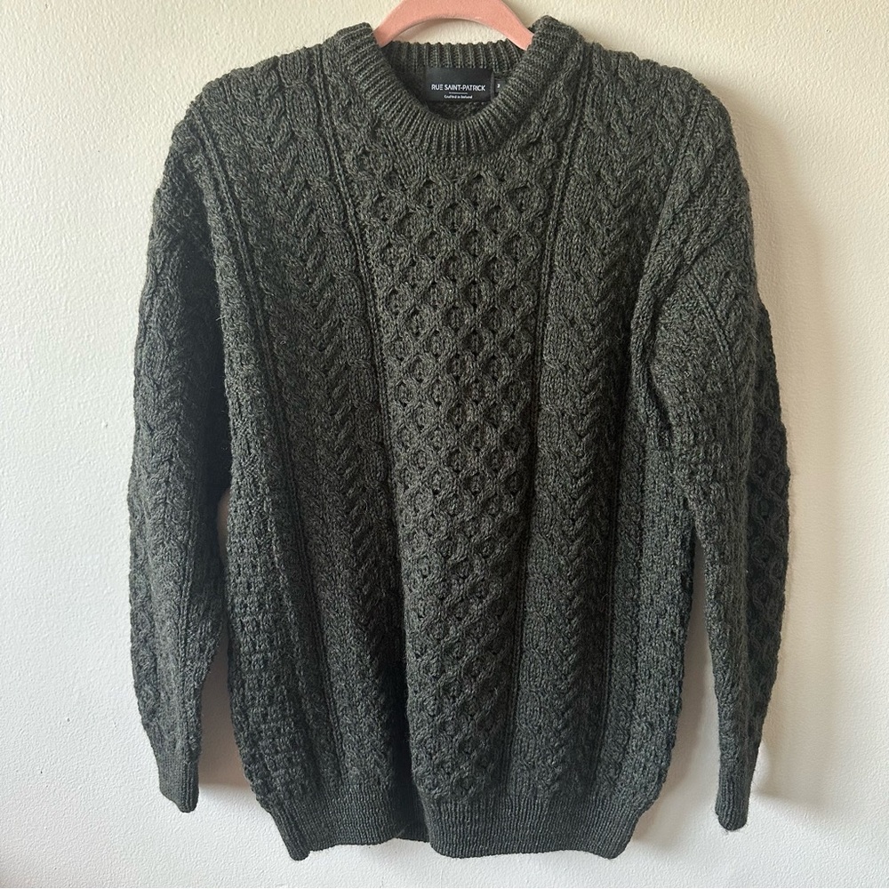 Men's Rue Saint Patrick M Worsted Wool Crewneck Sweater